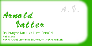 arnold valler business card